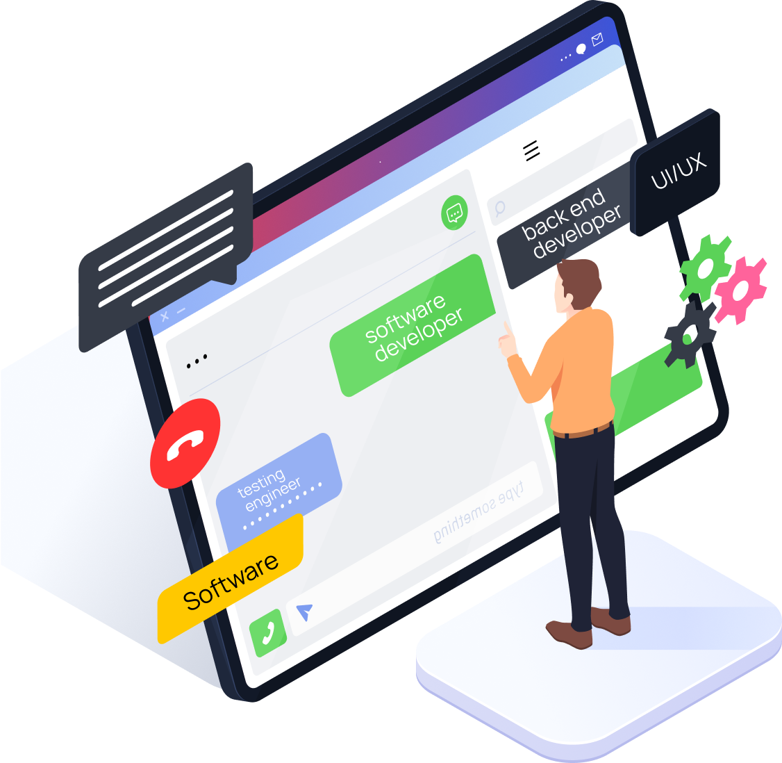 AI-powered talent acquisition illustration